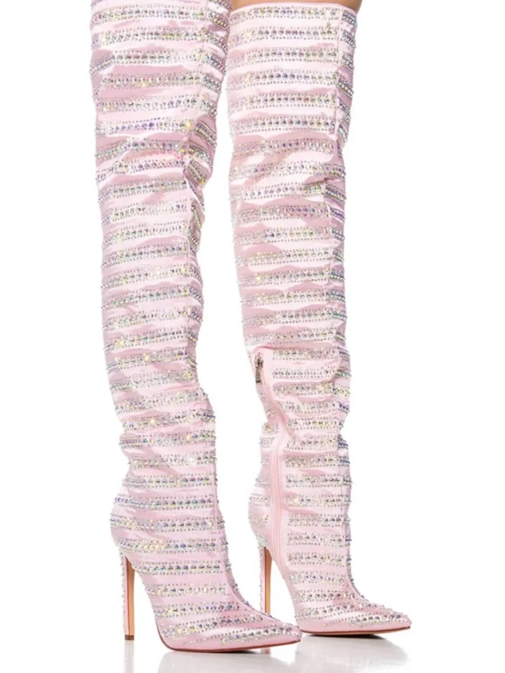 Azalea Wang Clearwater Rhinestone Boots